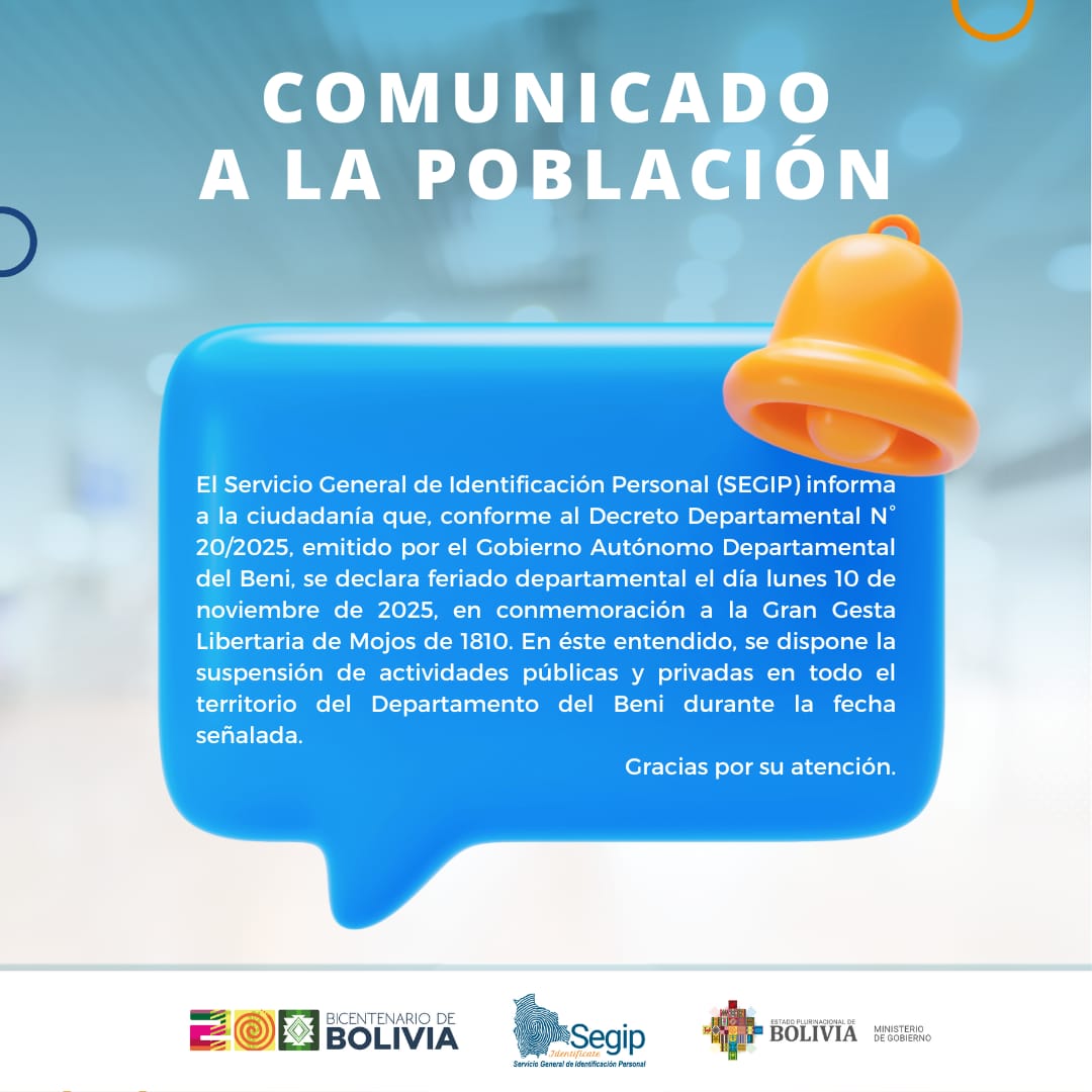 Comunicado a la Población