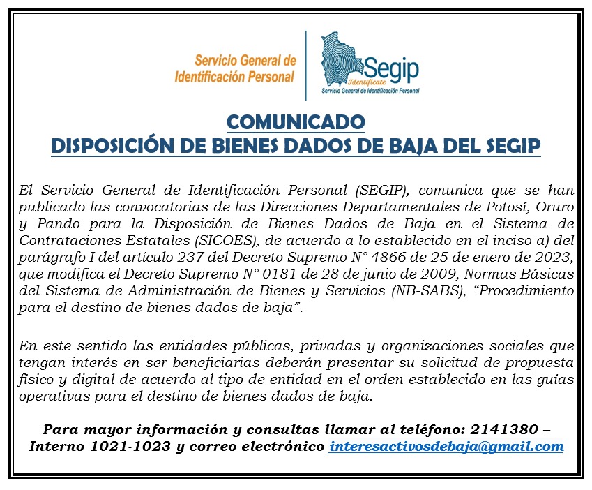 COMUNICADO ARCHIVO