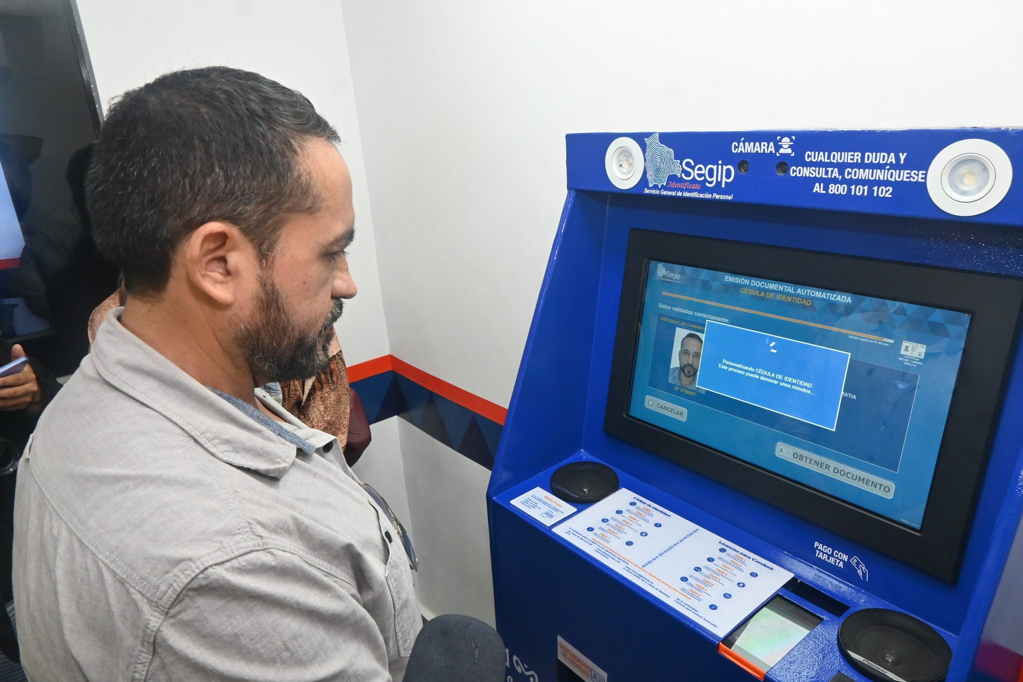 La Estación de Emisión Documental Automatizada (EDA) ya esta en funcionamiento en Trinidad, Beni